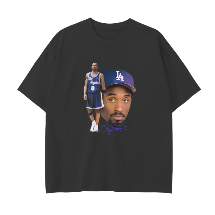 Kobe Blue LA Premium Drop Shoulder T-Shirt