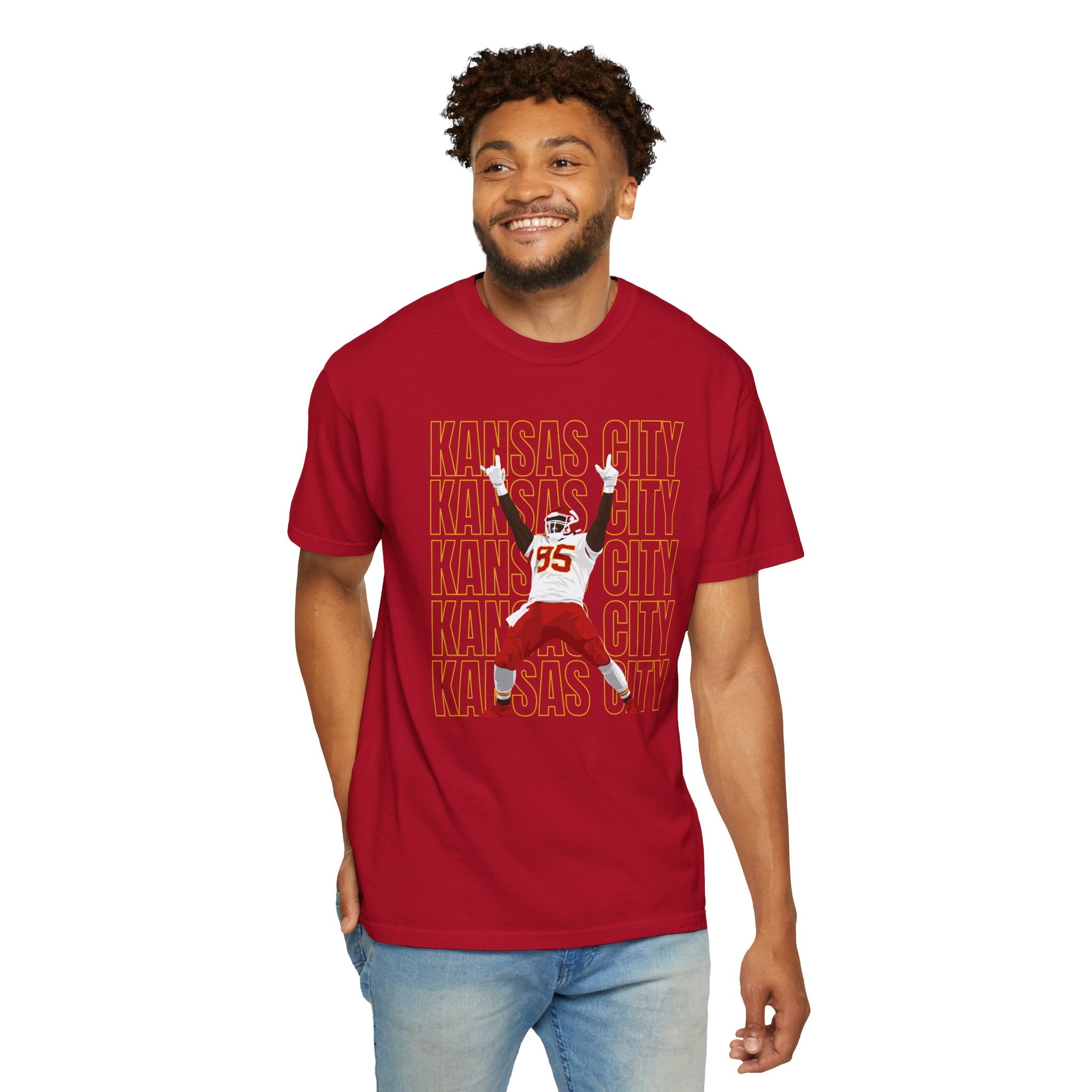 Kansas City Chris Jones Garment-Dyed T-Shirt