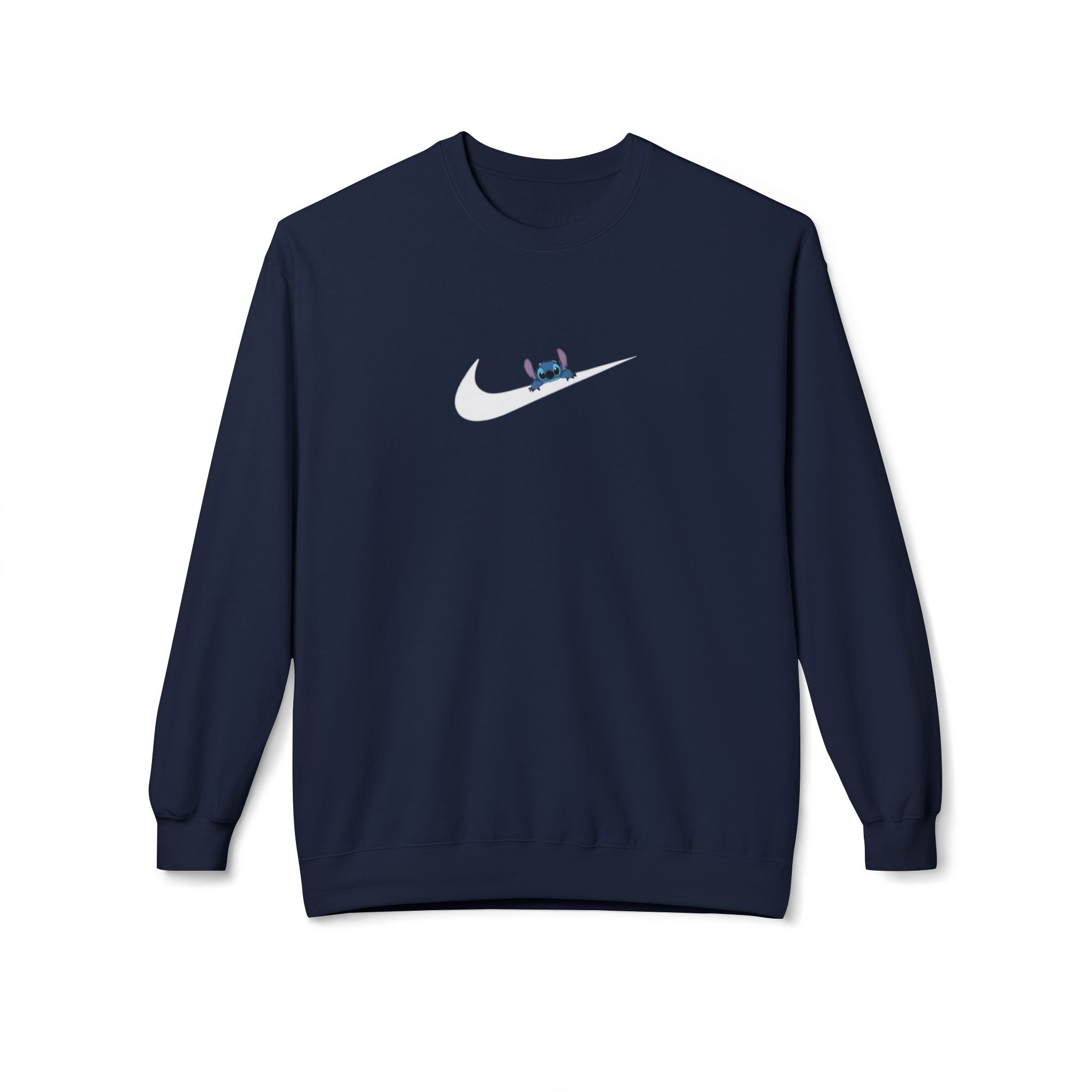 Stitch Swoosh Fleece Crewneck Sweatshirt - Comfortable Unisex Apparel