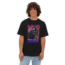 Oversized Boxy Death Graphic T-Shirt