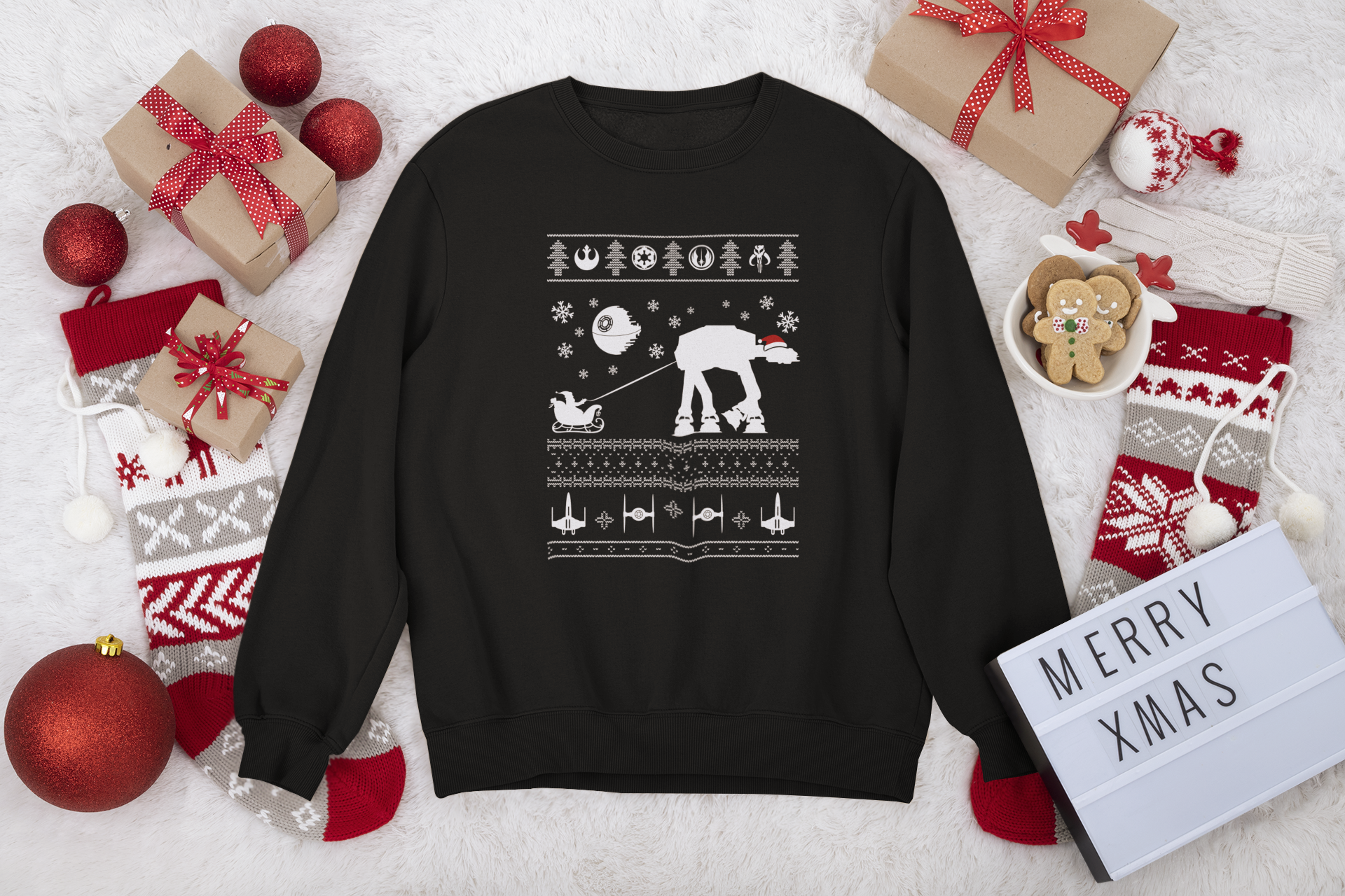 Star Wars Holiday Fleece Crewneck Sweatshirt