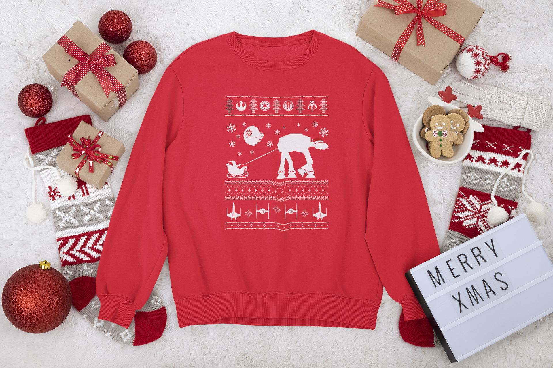 Star Wars Holiday Fleece Crewneck Sweatshirt