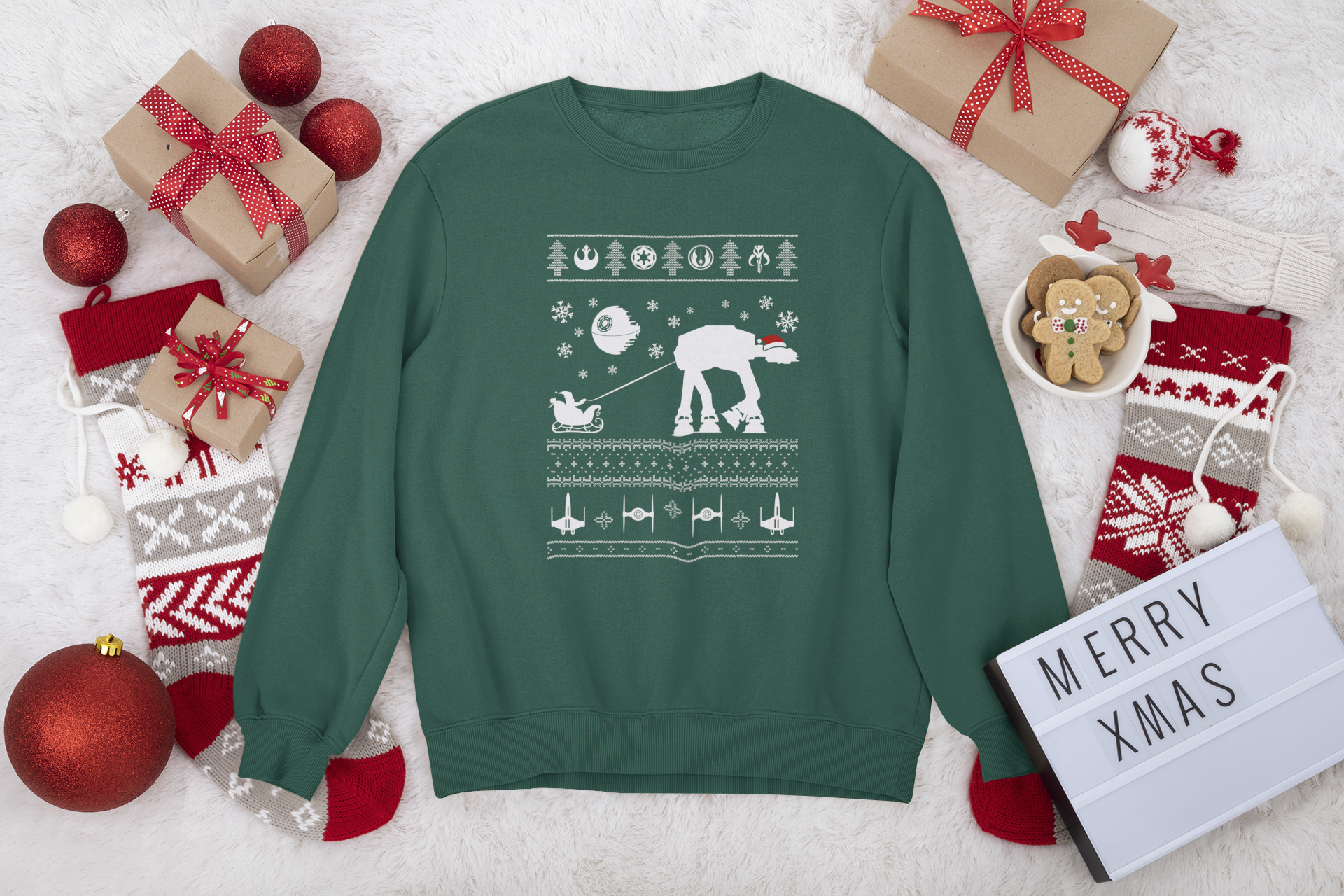 Star Wars Holiday Fleece Crewneck Sweatshirt