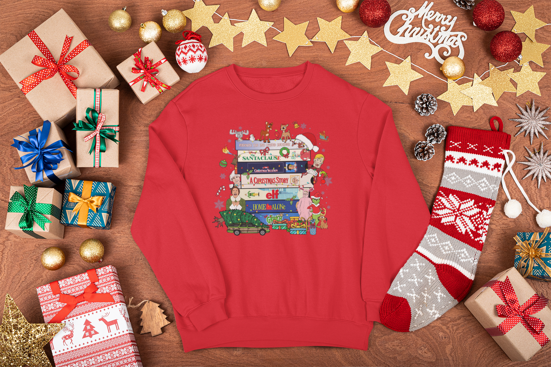 Christmas VHS Holiday Sweatshirt