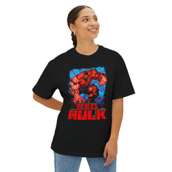 Red Hulk Unisex Oversized Boxy Tee