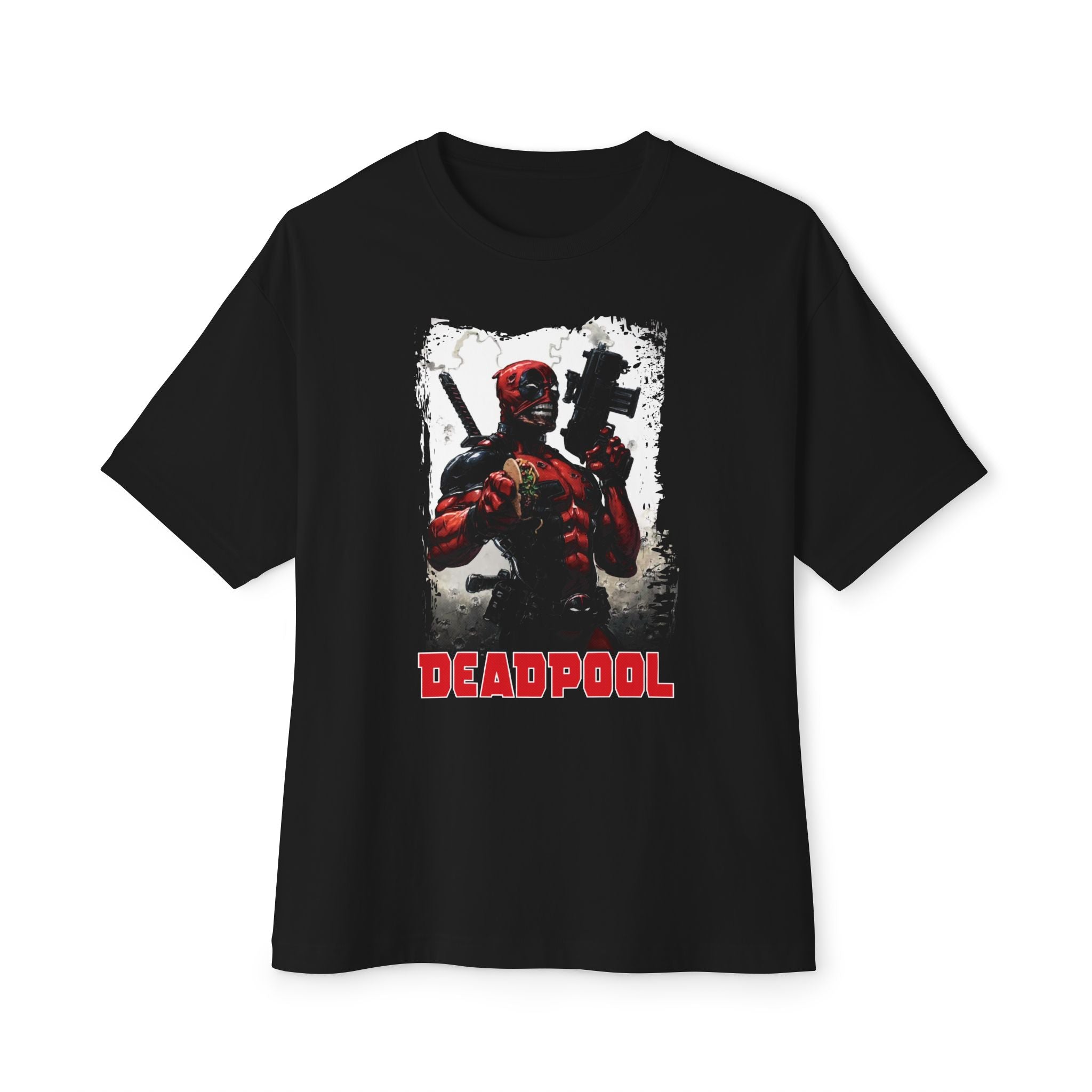 Oversized Boxy Deadpool Graphic Tee