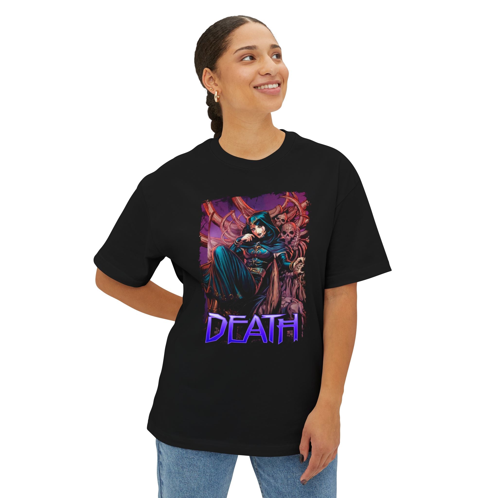 Oversized Boxy Death Graphic T-Shirt