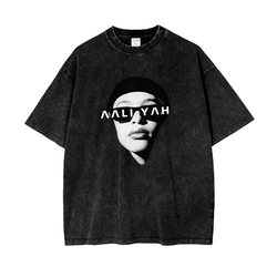 Aaliyah Shades Acid Wash Oversize T-Shirt