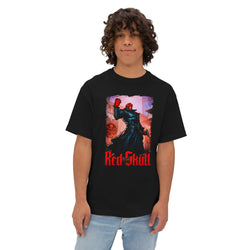 Red Skull Graphic Oversized Boxy Tee