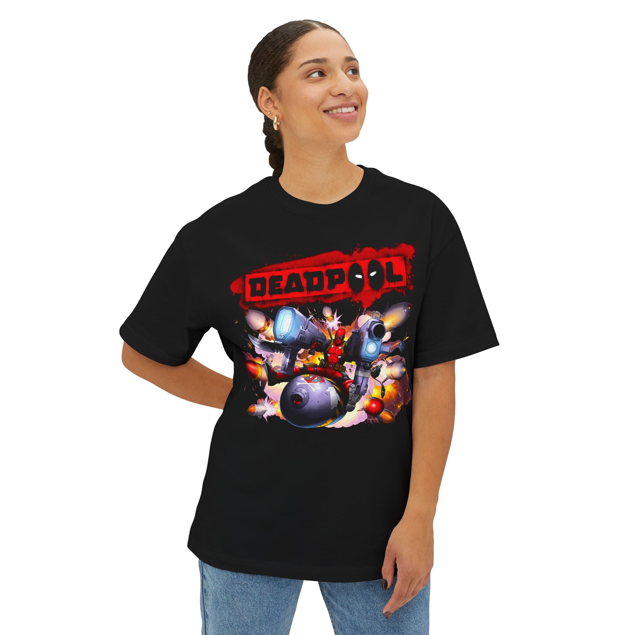 Deadpool Graphic Unisex Oversized Boxy Tee