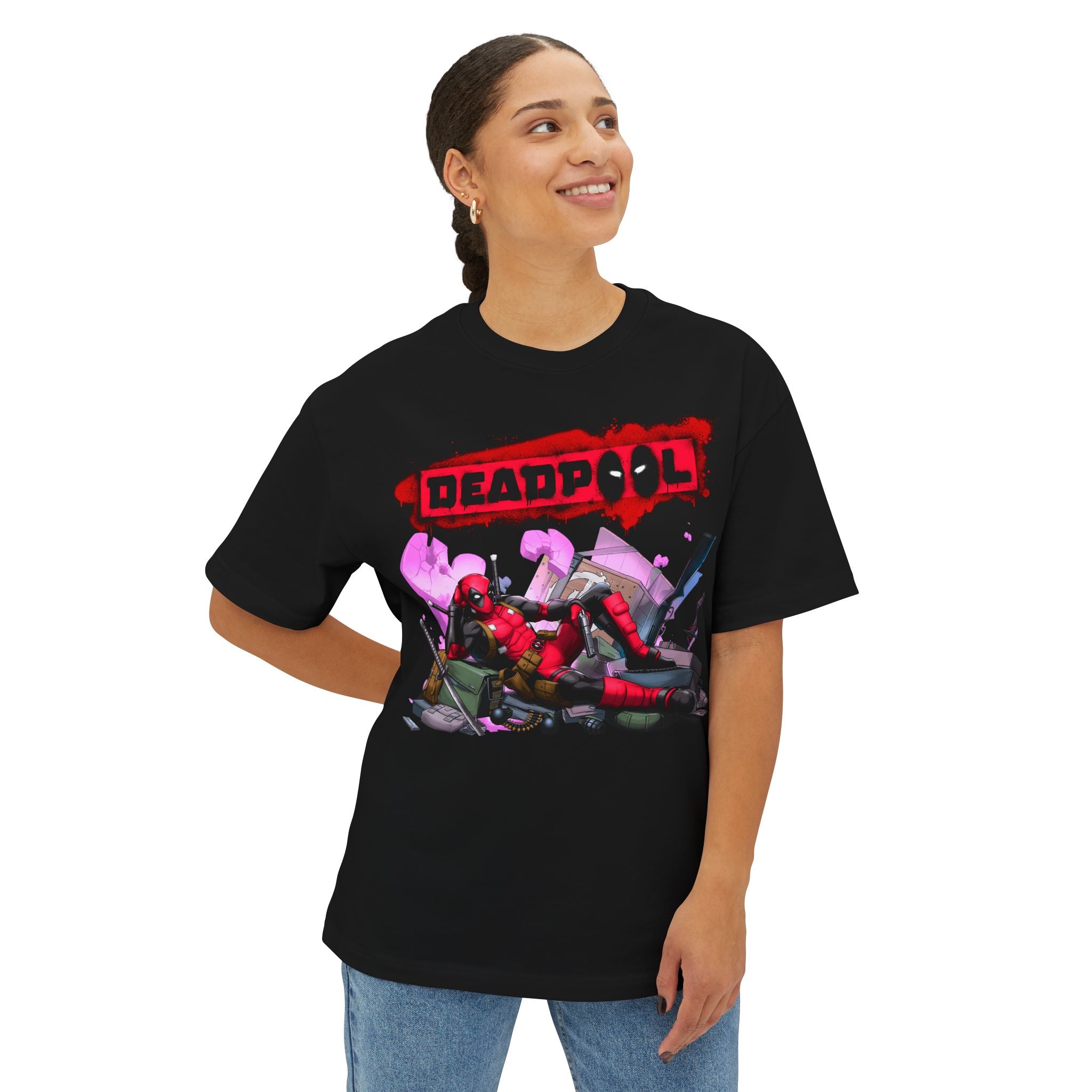 Deadpool Graphic Oversized Boxy Tee