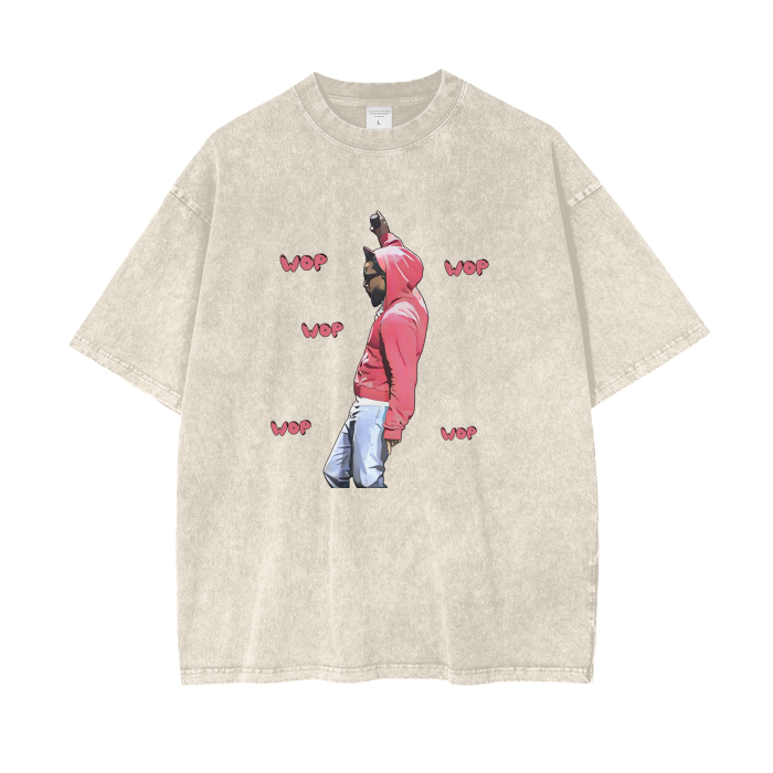 K Dot Wop Acid Wash Oversize T-Shirt