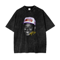 Shaq Face Acid Wash Oversize T-Shirt