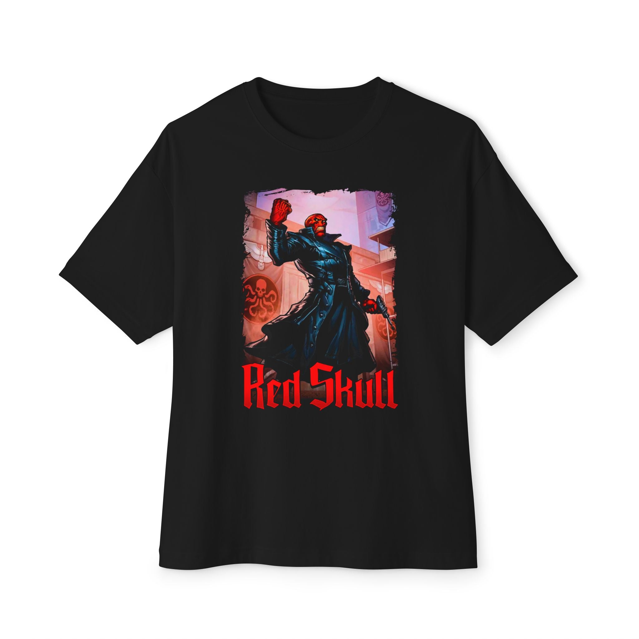 Red Skull Graphic Oversized Boxy Tee