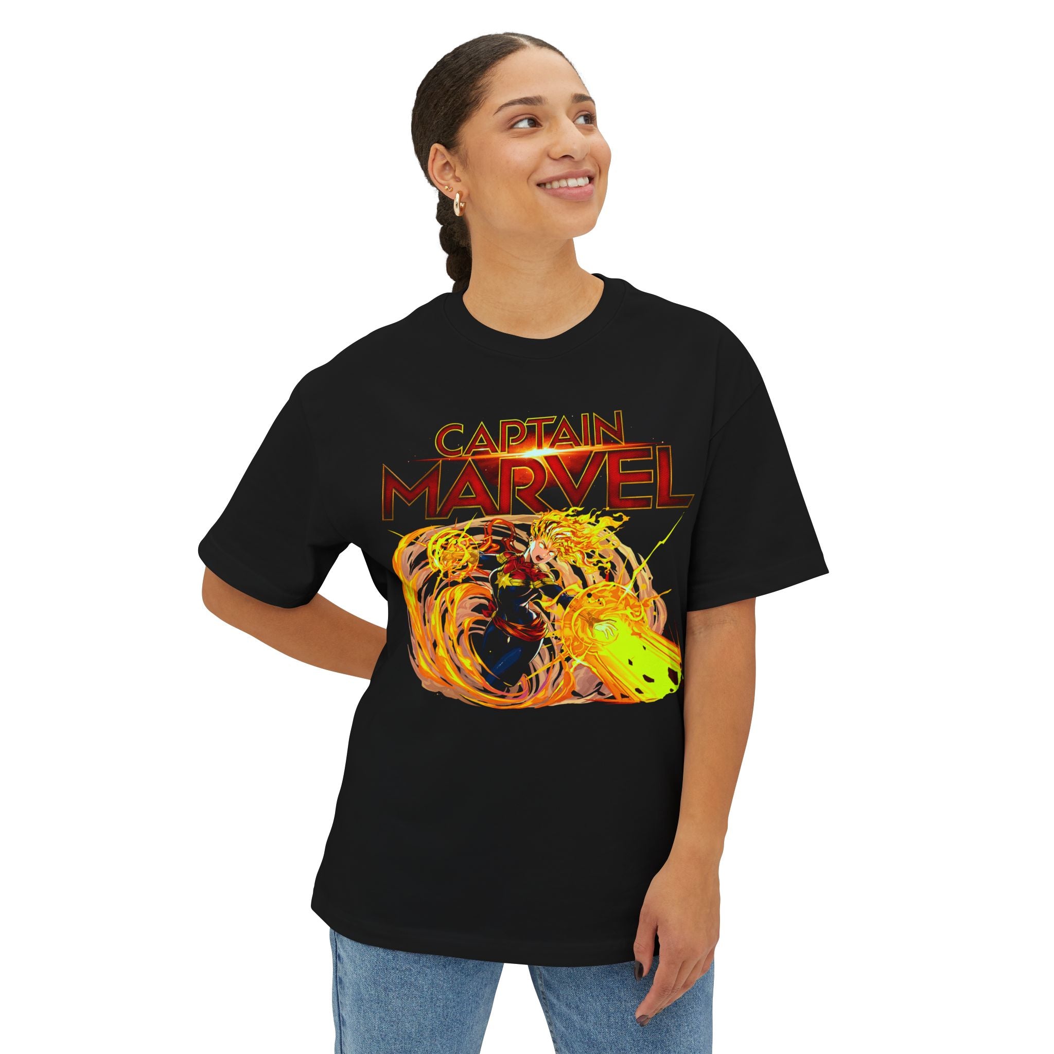 Captain Marvel Unisex Oversized Boxy Tee