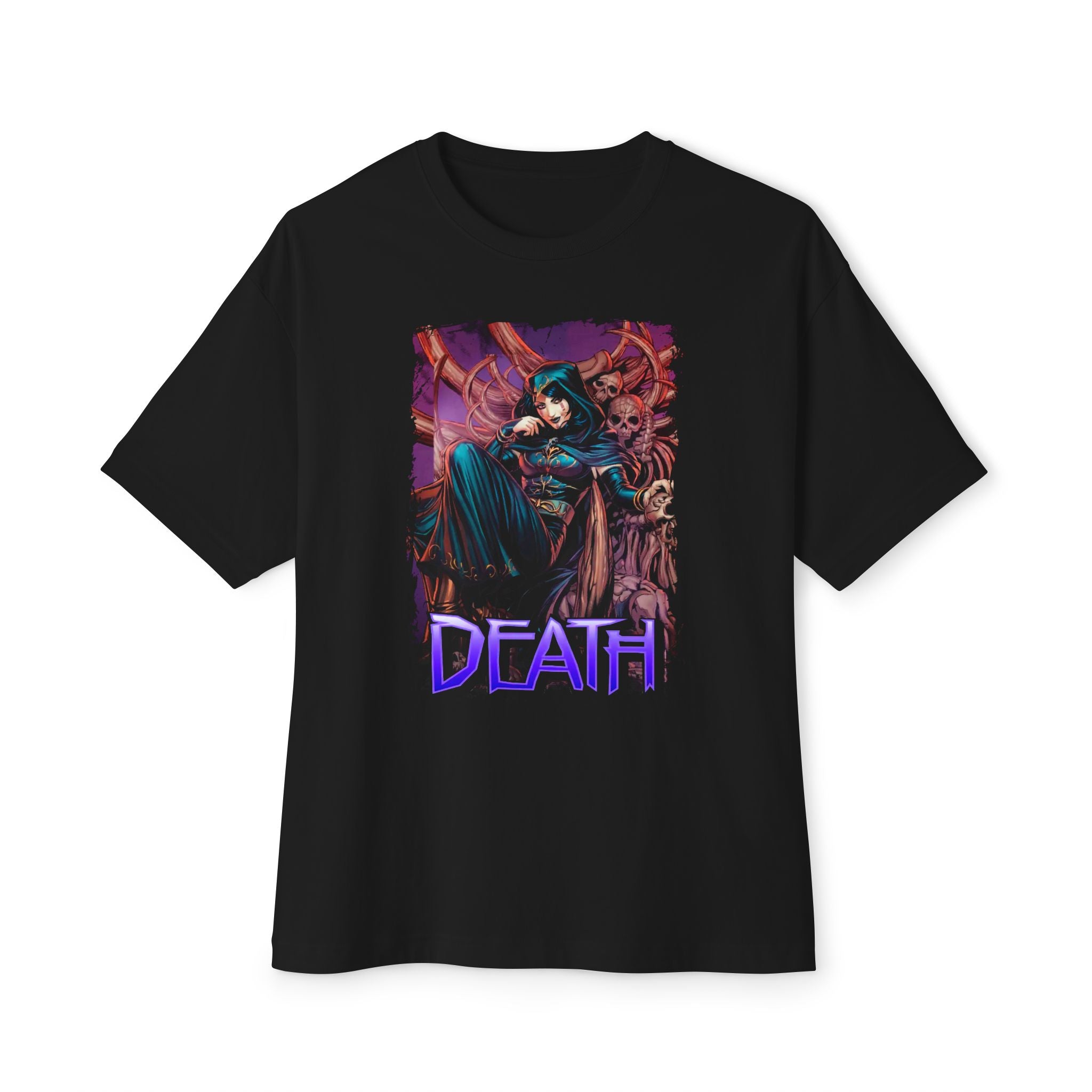 Oversized Boxy Death Graphic T-Shirt