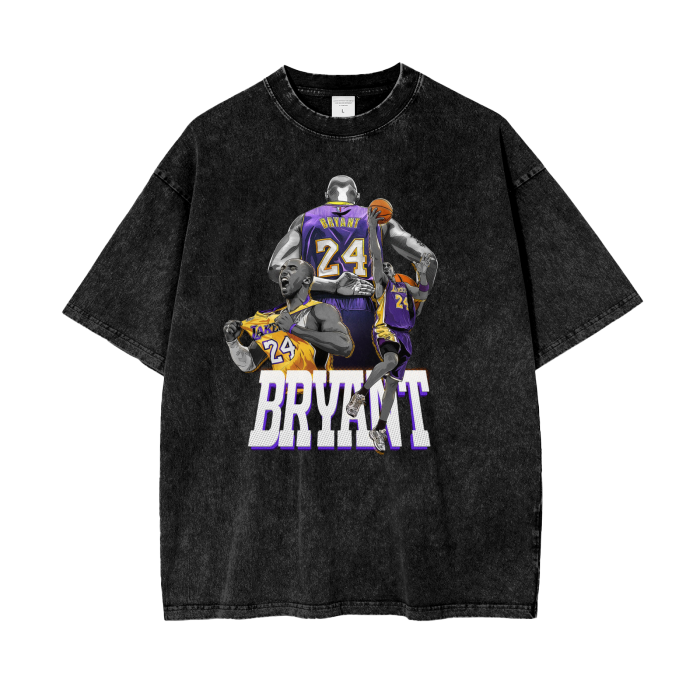 Kobe #24 Premium Acid Wash Oversize T-Shirt