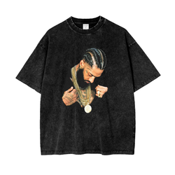 Nipsey Acid Wash Oversize T-Shirt