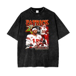 Patrick Mahomes Acid Wash Oversize T-Shirt