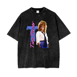 Tina Turner Acid Wash Oversize T-Shirt