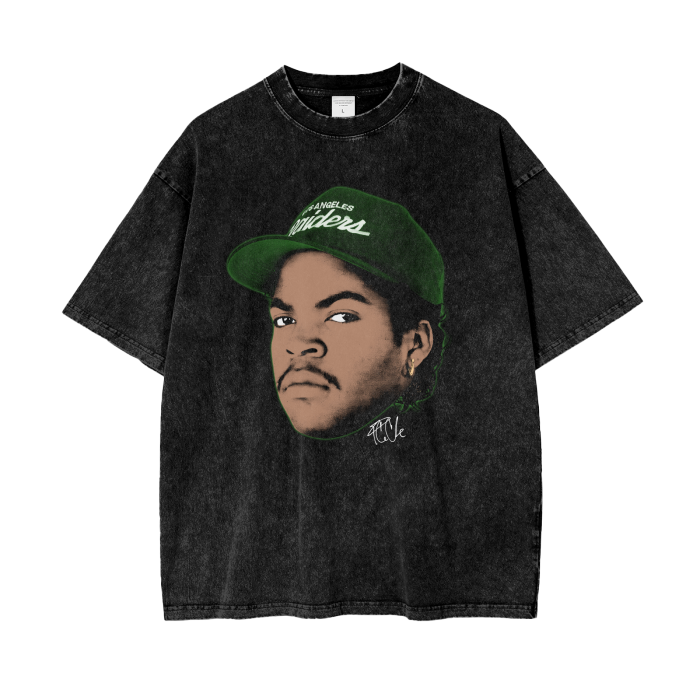 Ice Cube Acid Wash Oversize T-Shirt